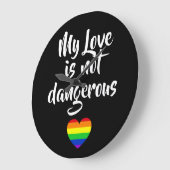 #LGBT #love #pride #gay #lesbian #freedom #parade ラージ壁時計 (傾斜)