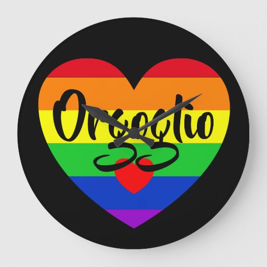 #LGBT #love #pride #gay #lesbian #freedom #parade ラージ壁時計 (正面)