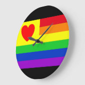 #LGBT #love #pride #gay #lesbian #freedom #parade ラージ壁時計 (傾斜)