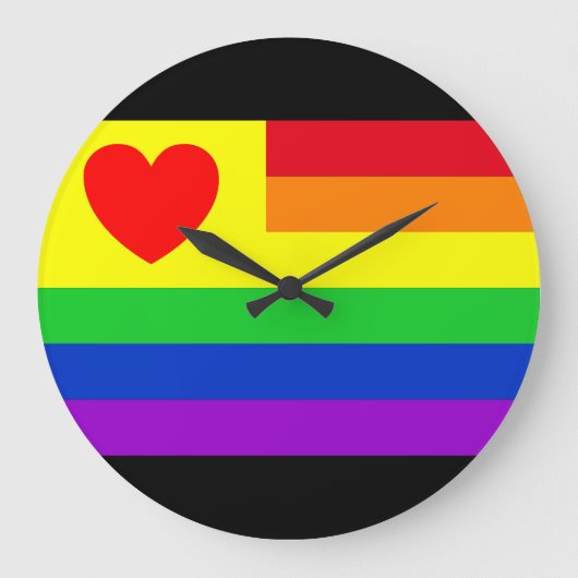 #LGBT #love #pride #gay #lesbian #freedom #parade ラージ壁時計 (正面)