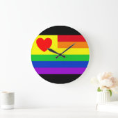 #LGBT #love #pride #gay #lesbian #freedom #parade ラージ壁時計 (ホーム)