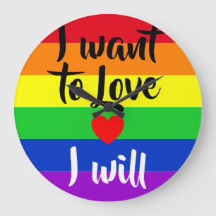 #LGBT #love #pride #gay #lesbian #freedom #parade ラージ壁時計