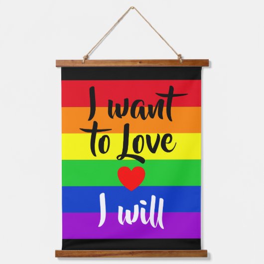 #LGBT #love #pride #gay #lesbian #freedom #parade 吊り下げ型タペストリー (正面)