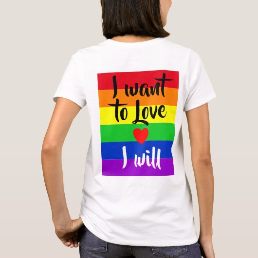 #LGBT #love #pride #gay #lesbian #freedom #parade Tシャツ (裏面)
