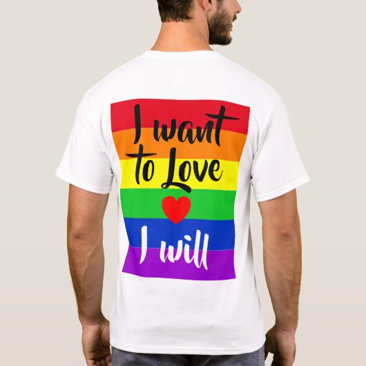 #LGBT #love #pride #gay #lesbian #freedom #parade Tシャツ (裏面)