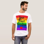 #LGBT #love #pride #gay #lesbian #freedom #parade Tシャツ (正面フル)