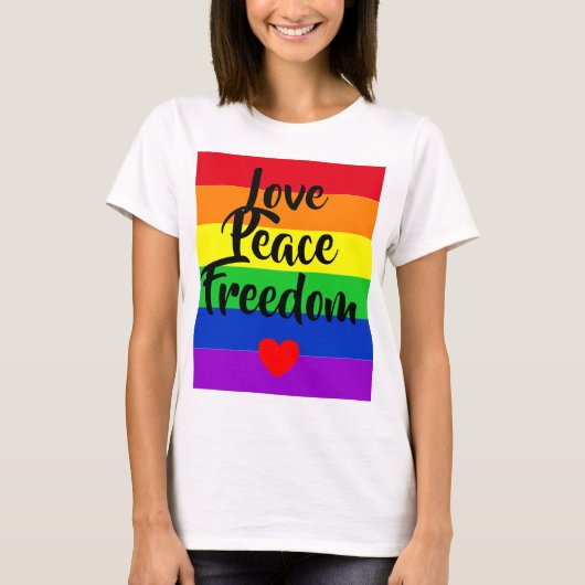 #LGBT #love #pride #gay #lesbian #freedom #parade Tシャツ (正面)