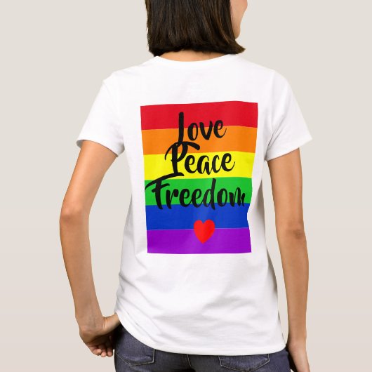#LGBT #love #pride #gay #lesbian #freedom #parade Tシャツ (裏面)