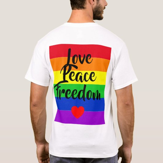 #LGBT #love #pride #gay #lesbian #freedom #parade Tシャツ (裏面)