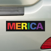 LGBT Merica バンパーステッカー (車上)