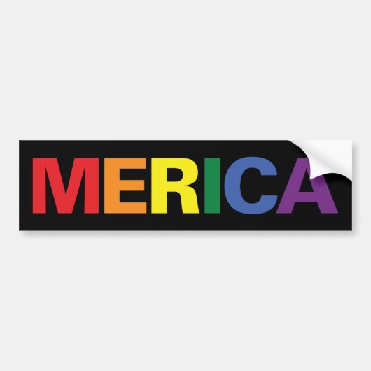 LGBT Merica バンパーステッカー (正面)