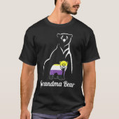 LGBT Non Binary Grandma Bear Enby Non Binary Pride Tシャツ (正面)