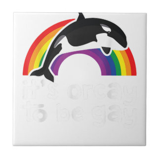 LGBT Orca WhaleそれがゲイレインボーゲイPになるオーケイ タイル