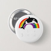 LGBT Orca WhaleそれがゲイレインボーゲイPになるオーケイ 缶バッジ (正面&裏面)