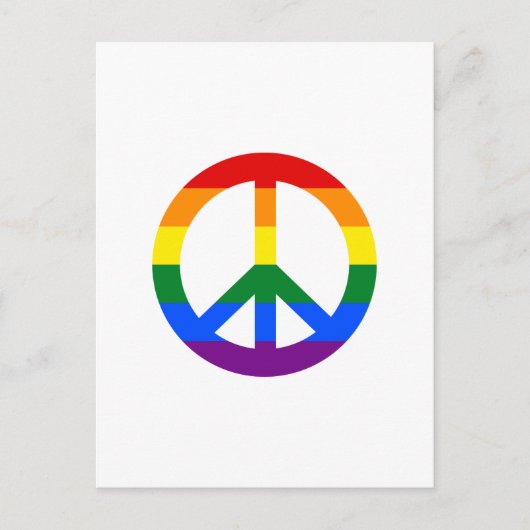 LGBT peace sign Postcard ポストカード (正面)