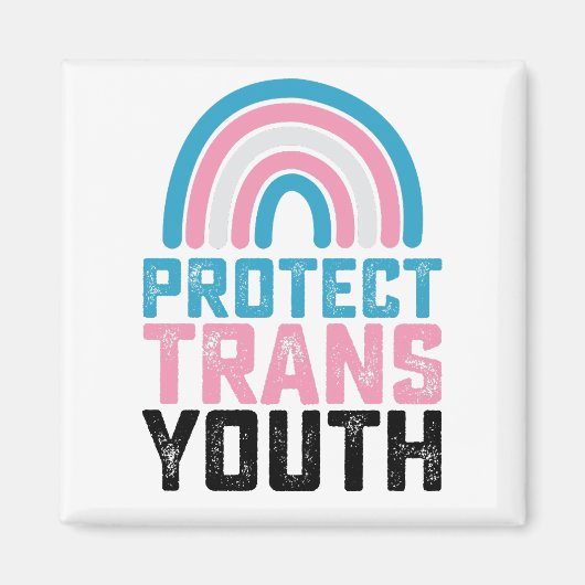 LGBT Pride トランスジェンダーの若者を守ろう 子供 マグネット (正面)