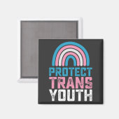 LGBT Pride トランスジェンダーの若者を守ろう 子供 マグネット (正面/裏面)