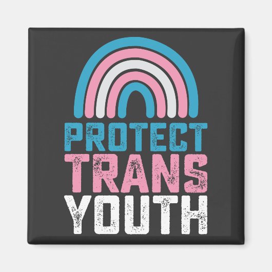 LGBT Pride トランスジェンダーの若者を守ろう 子供 マグネット (正面)