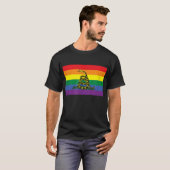 LGBT Pride Don't Tread Rainbow Gadsden Flag  Tシャツ (正面フル)