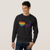 LGBT Pride Eggplant Joke For Lesbian Gay Support スウェットシャツ (正面フル)
