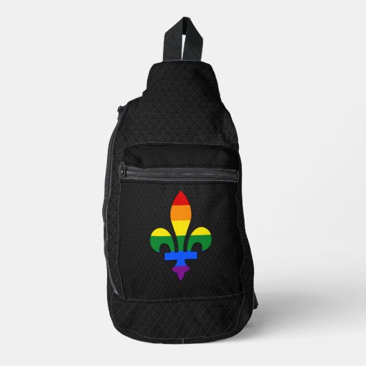 LGBT pride fleur-de-lis  スリングバッグ (正面)