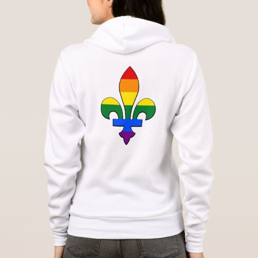 LGBT pride fleur-de-lis  パーカ (裏面)