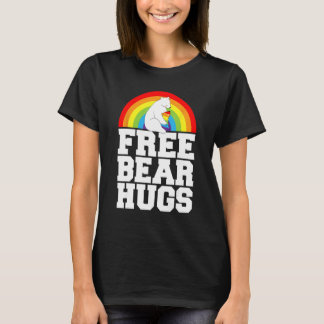 LGBT Pride Free Bear Hugs Rainbow Support Human Ri Tシャツ