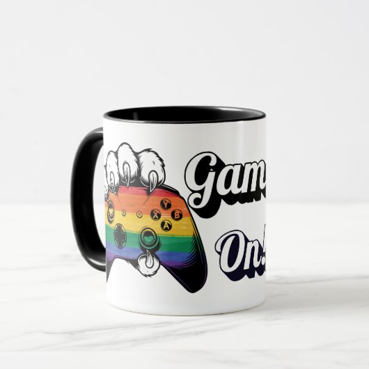 LGBT Pride Game On Tiger Paw Controller Mug 2026 マグカップ (正面左)