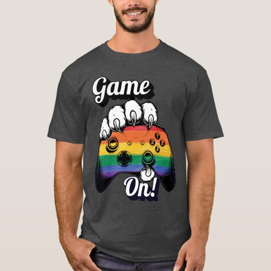 LGBT Pride Game On Tiger Paw Controller Shirt 2026 Tシャツ (正面)
