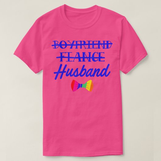 Lgbt Pride Gay Bachelor Party Boyfriend Engagement Tシャツ (デザイン正面)