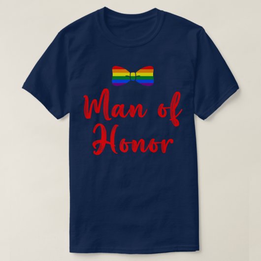 Lgbt Pride Gay Bachelor Party Man Of Honor Engagem Tシャツ (デザイン正面)