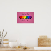 LGBT pride hearts Poster ポスター (キッチン)