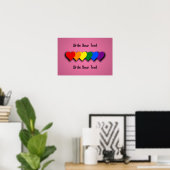 LGBT pride hearts Poster ポスター (ホームオフィス)
