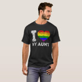 LGBT Pride I Love My Aunt Rainbow Flag Support Fam Tシャツ (正面フル)