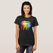LGBT Pride Lips Colourful Brush Stroke Love Vampir Tシャツ (正面フル)