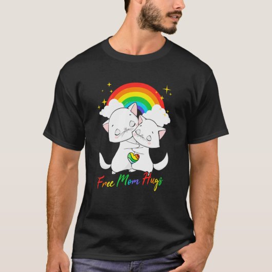 LGBT Pride Month Free Mom Hugs Tシャツ (正面)