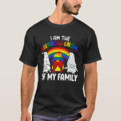 LGBT Pride Rainbow I am the Rainbow Gnome of my Fa Tシャツ (正面)