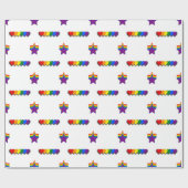 LGBT pride stars and hearts Wrapping Paper ラッピングペーパー (フラット)