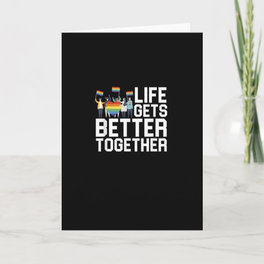 LGBT Pride Support Life Gets Better Together Inclu カード (正面)