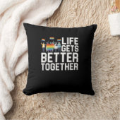LGBT Pride Support Life Gets Better Together Inclu クッション (ブランケット)
