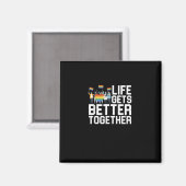 LGBT Pride Support Life Gets Better Together Inclu マグネット (正面/裏面)