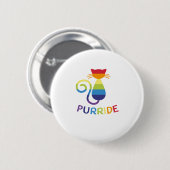 Lgbt Purrideの陽気なレズビアンのプライド猫のおもしろいなギフト 缶バッジ (正面&裏面)