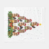 LGBT-QドッグポープリントゲイプライドレインボーハートメンズW フリースブランケット (正面(横))