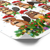 LGBT-QドッグポープリントゲイプライドレインボーハートメンズW ポスター (角)