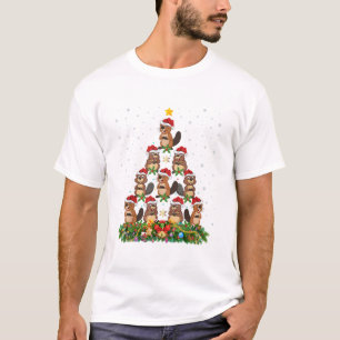 LGBT-QドッグポープリントゲイプライドレインボーハートメンズW Tシャツ