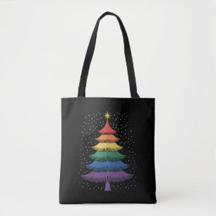 LGBT-Q プライド クリスマスツリー パジャマ レインボーフラッグ トートバッグ