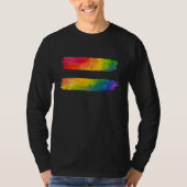 LGBT Q Equality Gay Pride Lesbian Rainbow Flag Pro Tシャツ (正面)