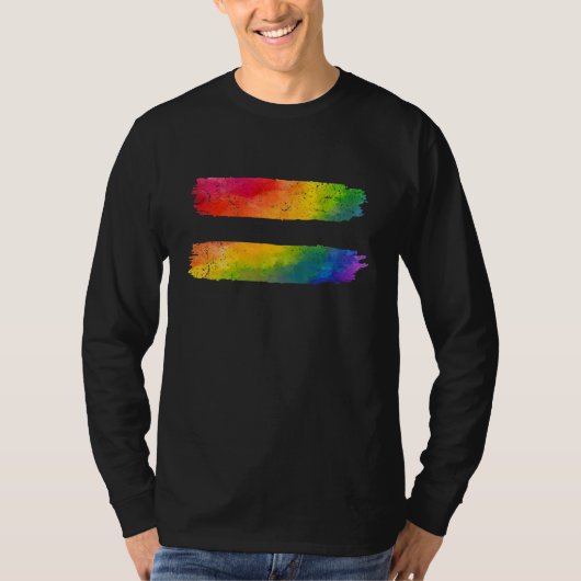 LGBT Q Equality Gay Pride Lesbian Rainbow Flag Pro Tシャツ (正面)