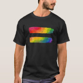 LGBT Q Equality Gay Pride Lesbian Rainbow Flag Pro Tシャツ (正面)