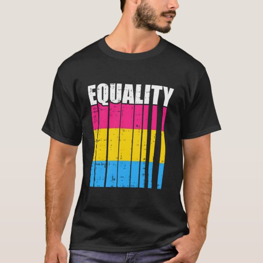 Lgbt-Q Equality Panual Lgbt-Q Ally Rainbow Flag Tシャツ (正面)